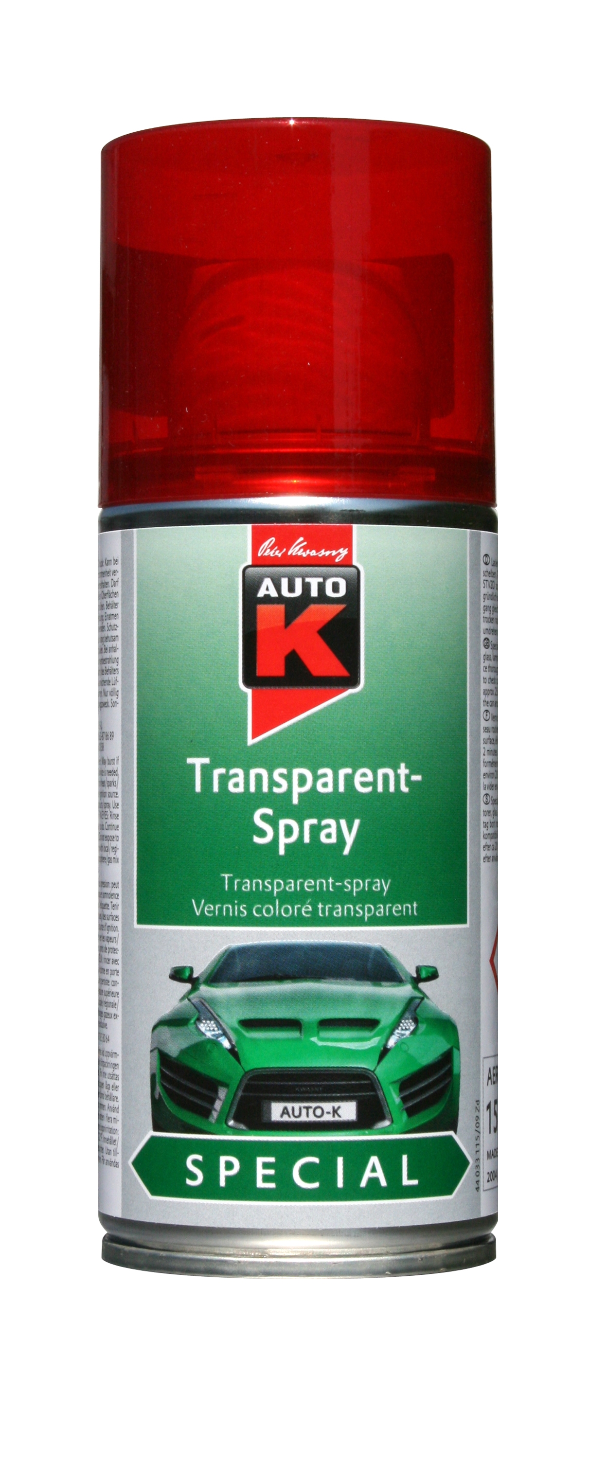 VERNIS ROUGE Transparent en Spray- AUTO K : 33115